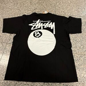 Stussy Black and White 8-Ball Tee